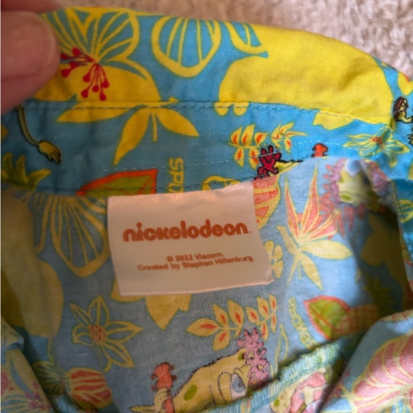 SpongeBob  button down top - Picture 3 of 5